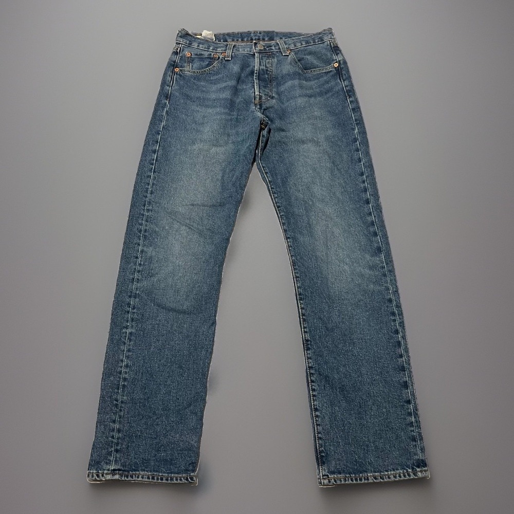 Mens Levis 501 XX 93' Blue Denim Button Fly Straight Leg Jeans 30x31 Big E